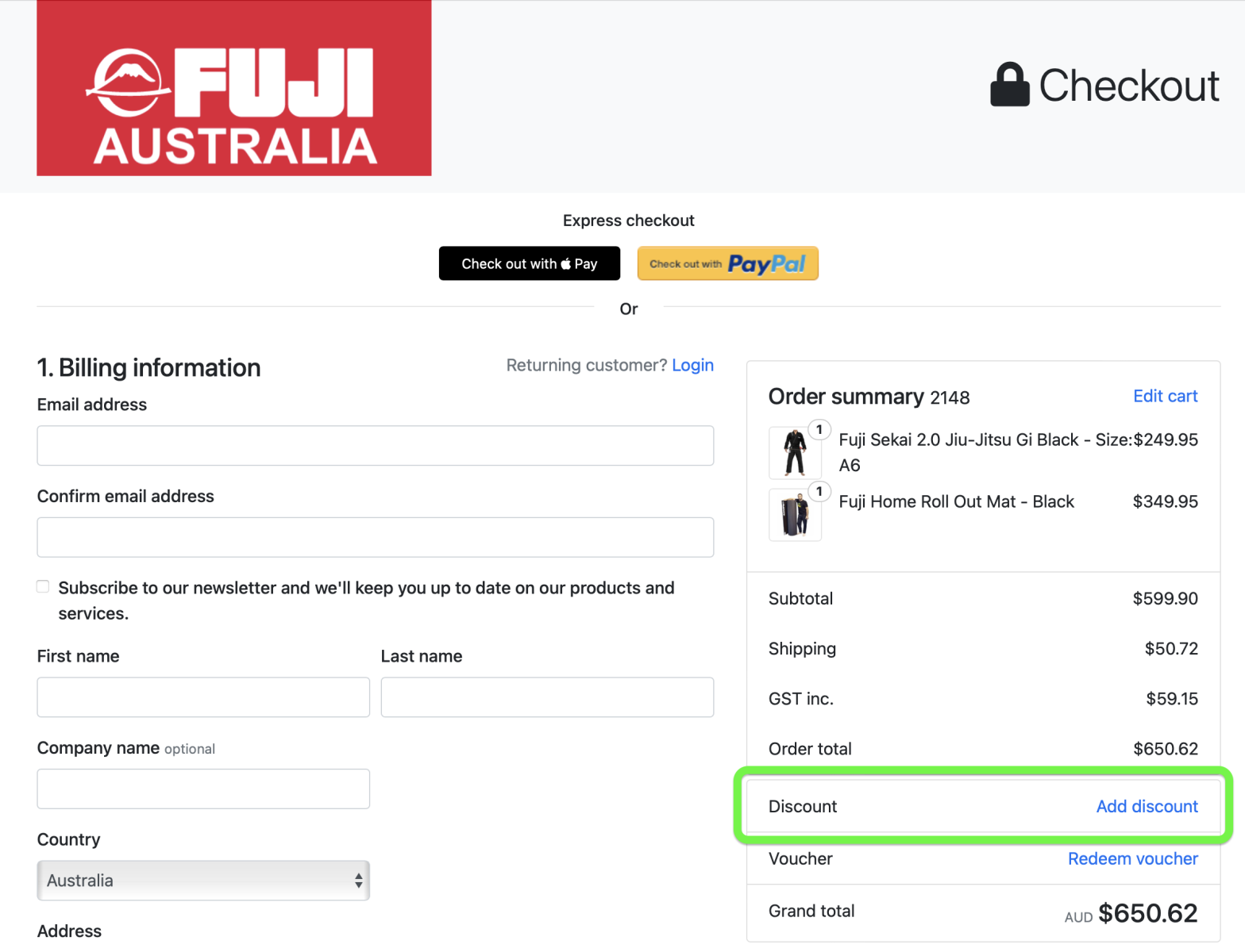 Unlock Savings How to Add Discount Codes on Fuji Sports Australia